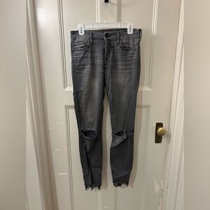 Mother High Waisted Looker Dagger A Lacey Saloon Skinny Jeans